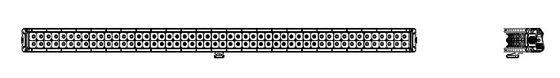 Thanh ánh sáng đèn Led hàng đôi cong 52 inch 300W Xe tải Offroad ATV SUV Thanh ánh sáng
