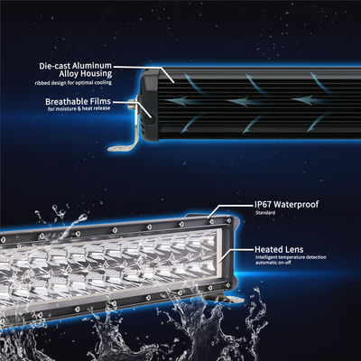 Thanh đèn LED ô tô 76cm 204W Thanh đèn LED Emark Osram Ống kính sưởi ấm