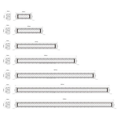 Thanh ánh sáng LED đôi hàng ghế 1224w WaterProof Light Bar làm nóng ống kính Osram Emark R10