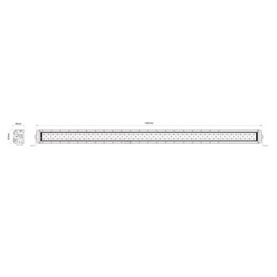 Tự động 4x4 IP67 Hai hàng LED Thanh ánh sáng 288W DC 24V Ống kính PC Chip OSRAM