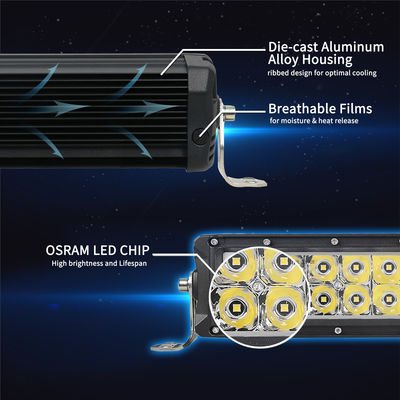 Thanh ánh sáng LED đôi hàng ghế OSRAM LED Chip Xe tải Hệ thống chiếu sáng ngoài đường