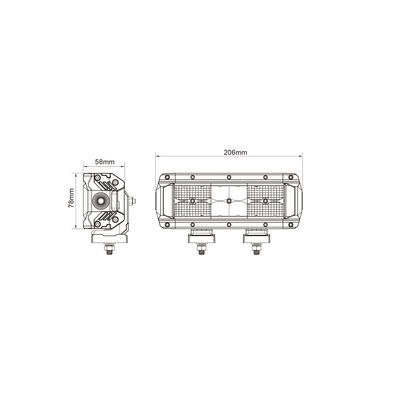 Thanh đèn Led hàng đôi Kết hợp Thanh đèn dẫn đường đôi 44W cho xe SUV ATV UTV
