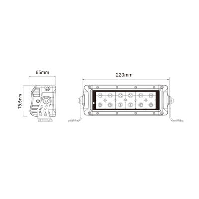 UTV 84W 7,5 inch Led thanh hàng đôi chống xước HANMA