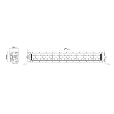 Thanh đèn LED kép chống nước 224w IP67 cho tàu 40 * 5W Osram