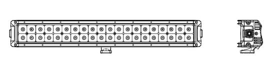 Hàng cong 120w Thanh đèn Led đôi Thanh chống nước IP67 Thanh ánh sáng xe hơi