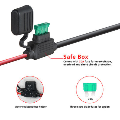 20 cm 14AWG Work Light Dây điện ô tô Công tắc chuyển tiếp cầu chì CSA