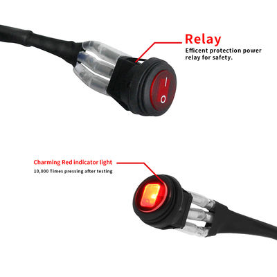 20 cm 14AWG Work Light Dây điện ô tô Công tắc chuyển tiếp cầu chì CSA