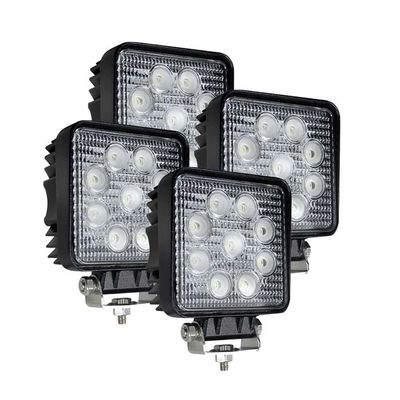 Đèn làm việc LED vuông 4PCS IP67 2160lm Vỏ màu đen