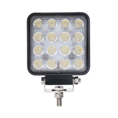 Đèn LED chiếu tia điểm IP69K 48W Đèn LED hình vuông màu đen Đèn làm việc trên đường