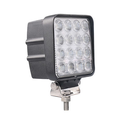 Đèn LED chiếu tia điểm IP69K 48W Đèn LED hình vuông màu đen Đèn làm việc trên đường